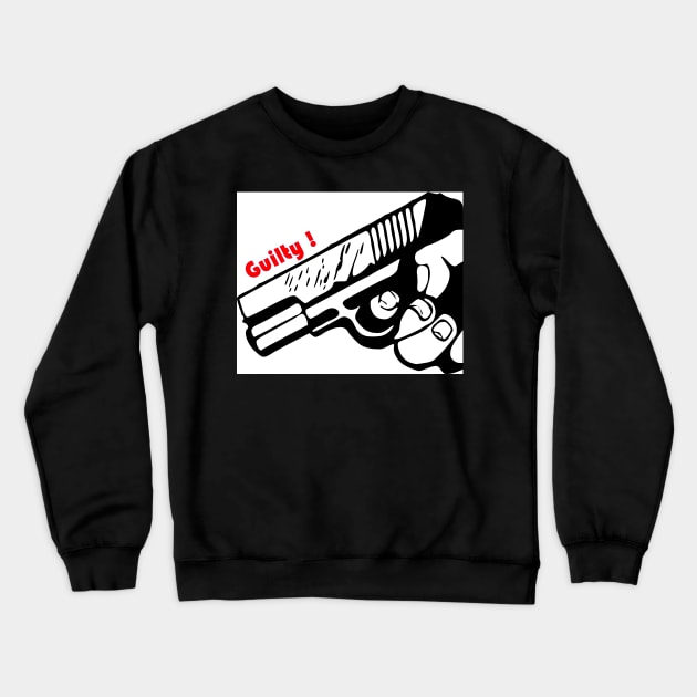 Handgun Justice Crewneck Sweatshirt by DeeBeeDesigns